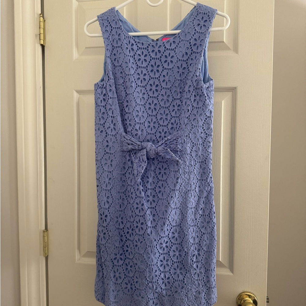 Elegant Blue Lace Dress